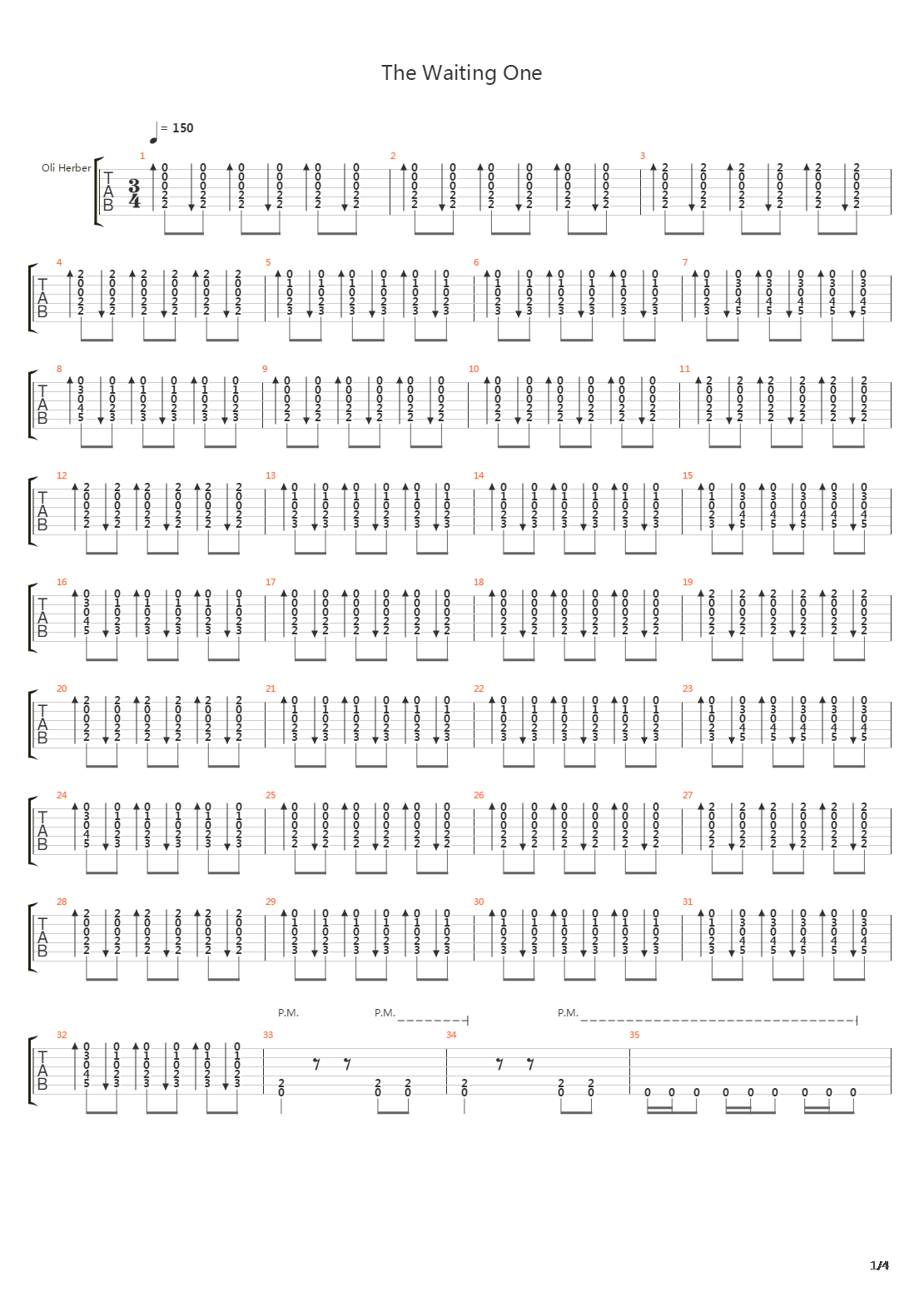 The Waiting One吉他谱