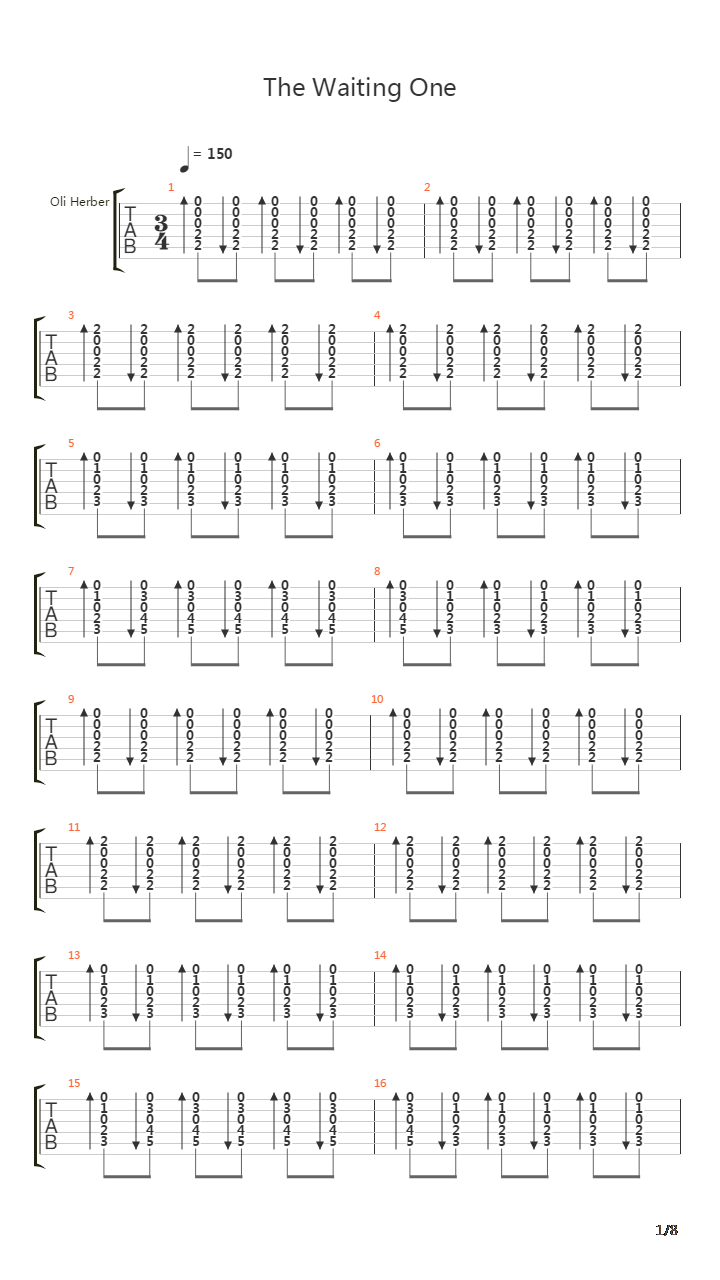 The Waiting One吉他谱