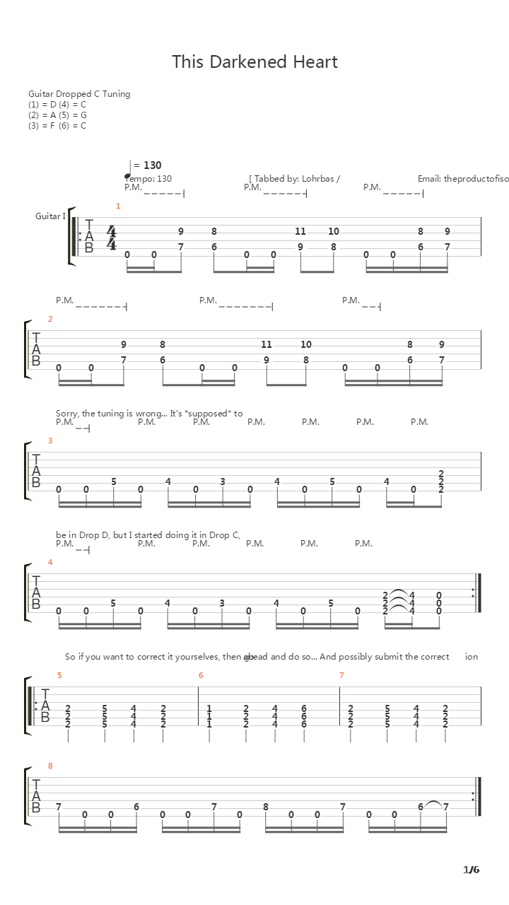 This Darkened Heart吉他谱