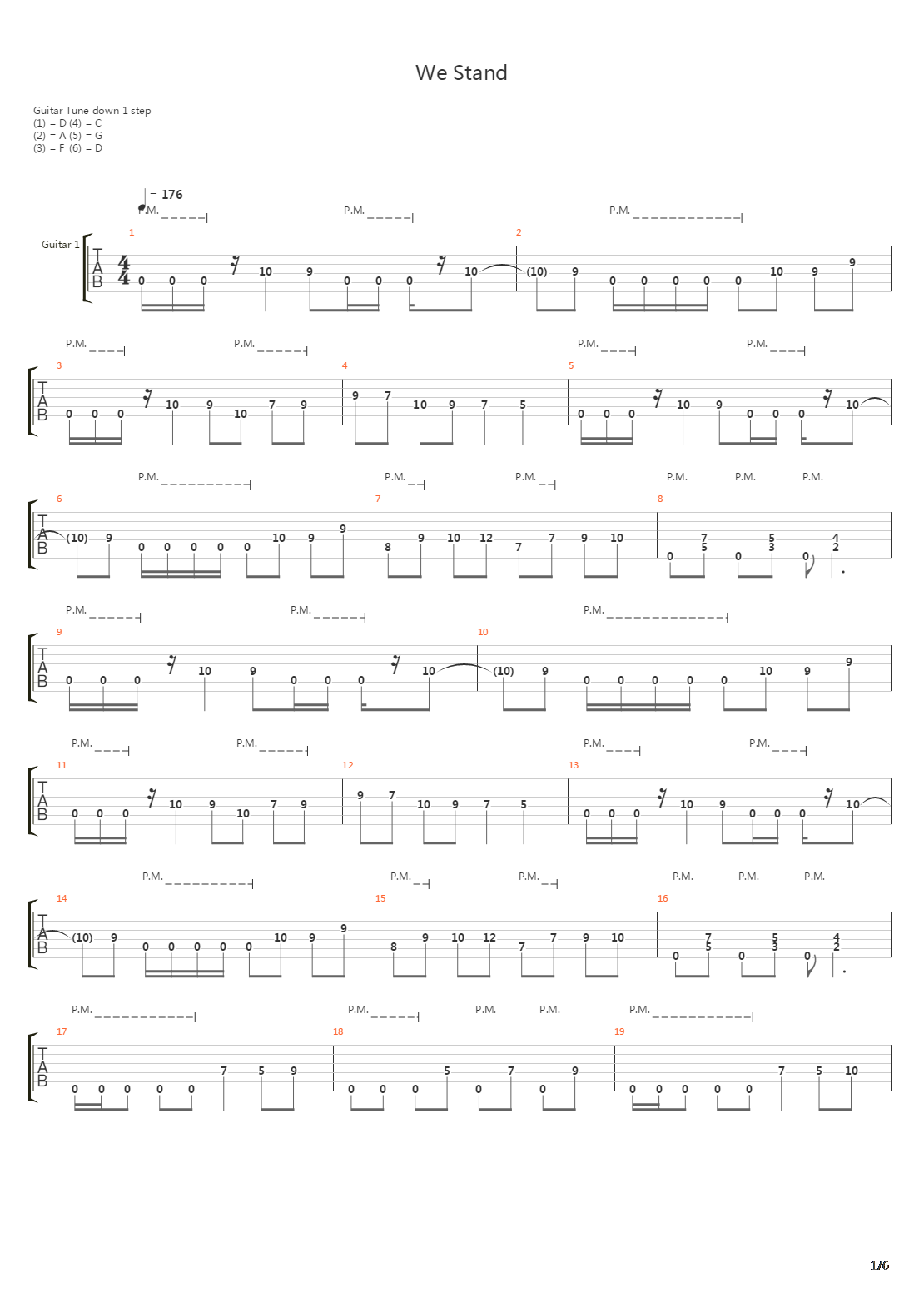 We Stand吉他谱