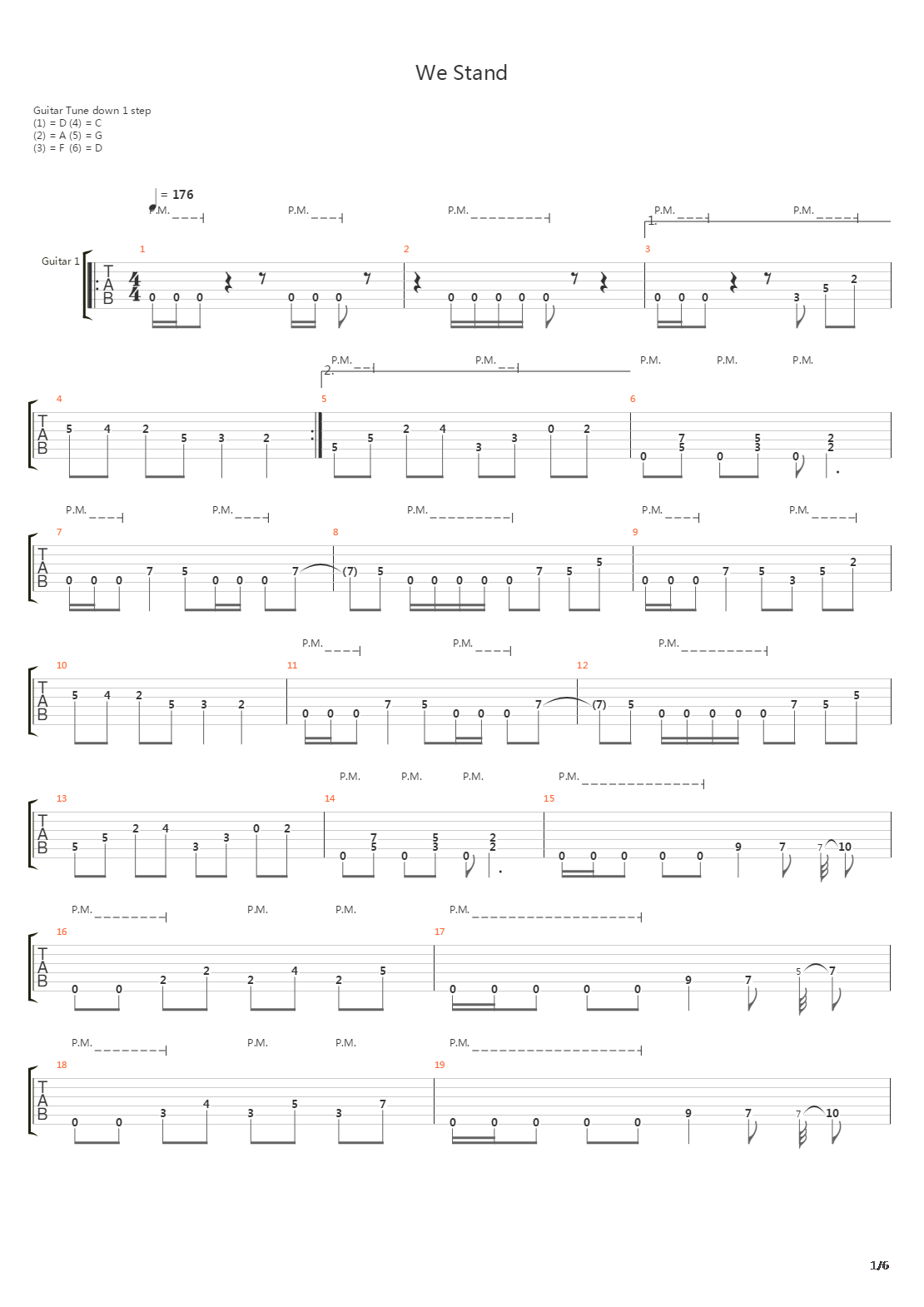 We Stand吉他谱