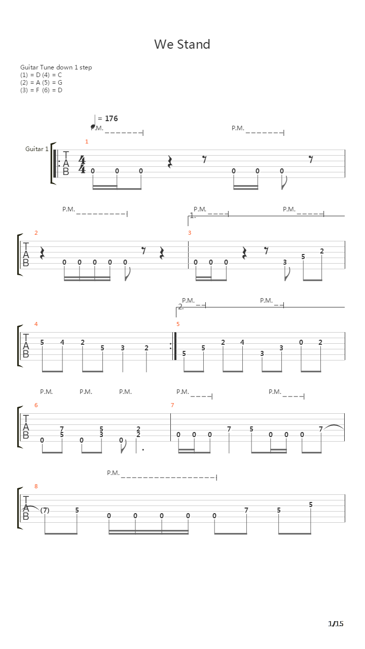 We Stand吉他谱