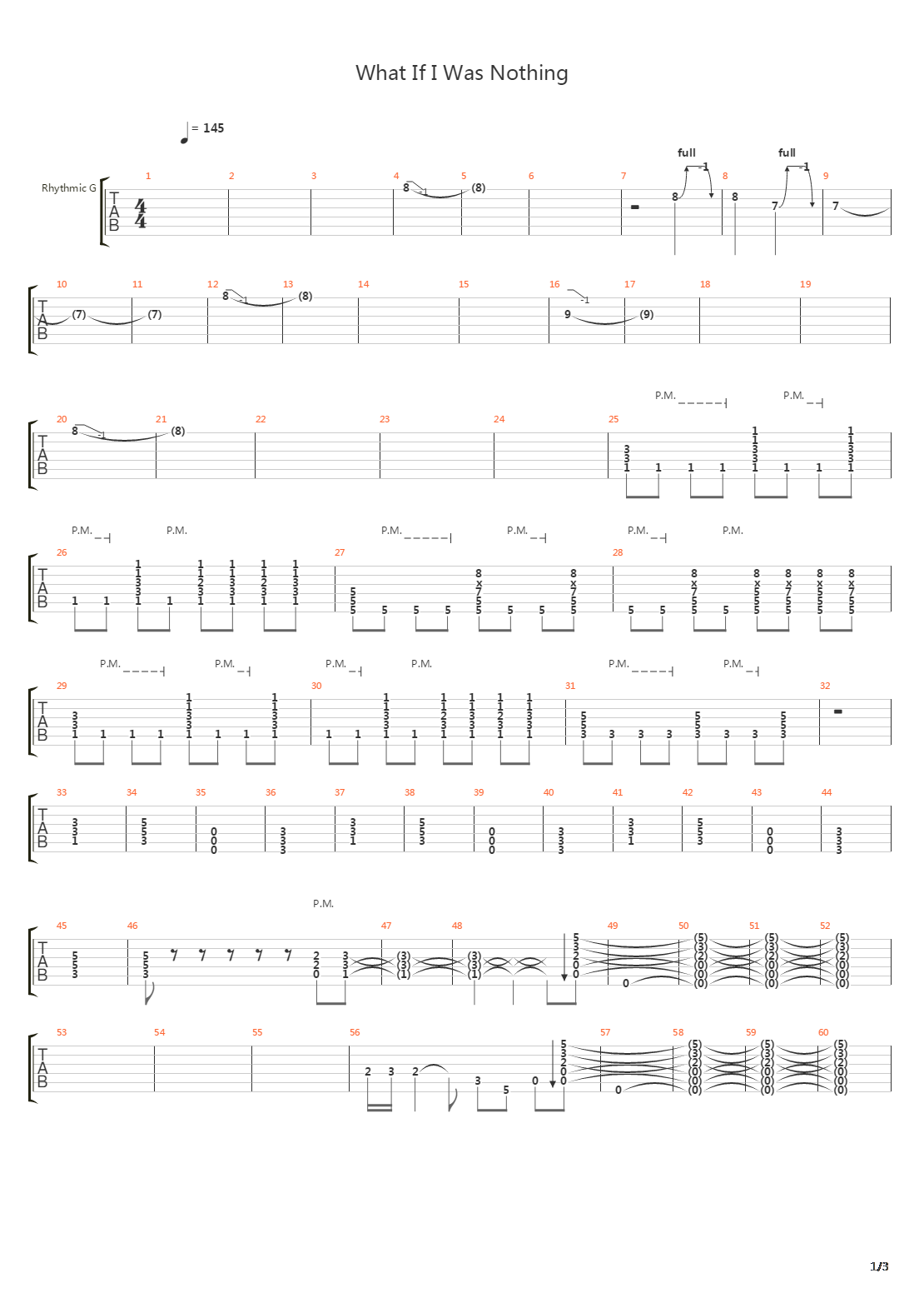 What If I Was Nothing吉他谱