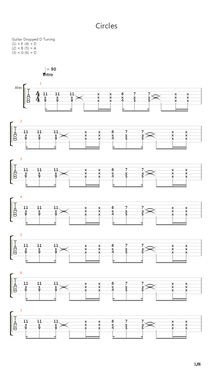 Circles吉他谱