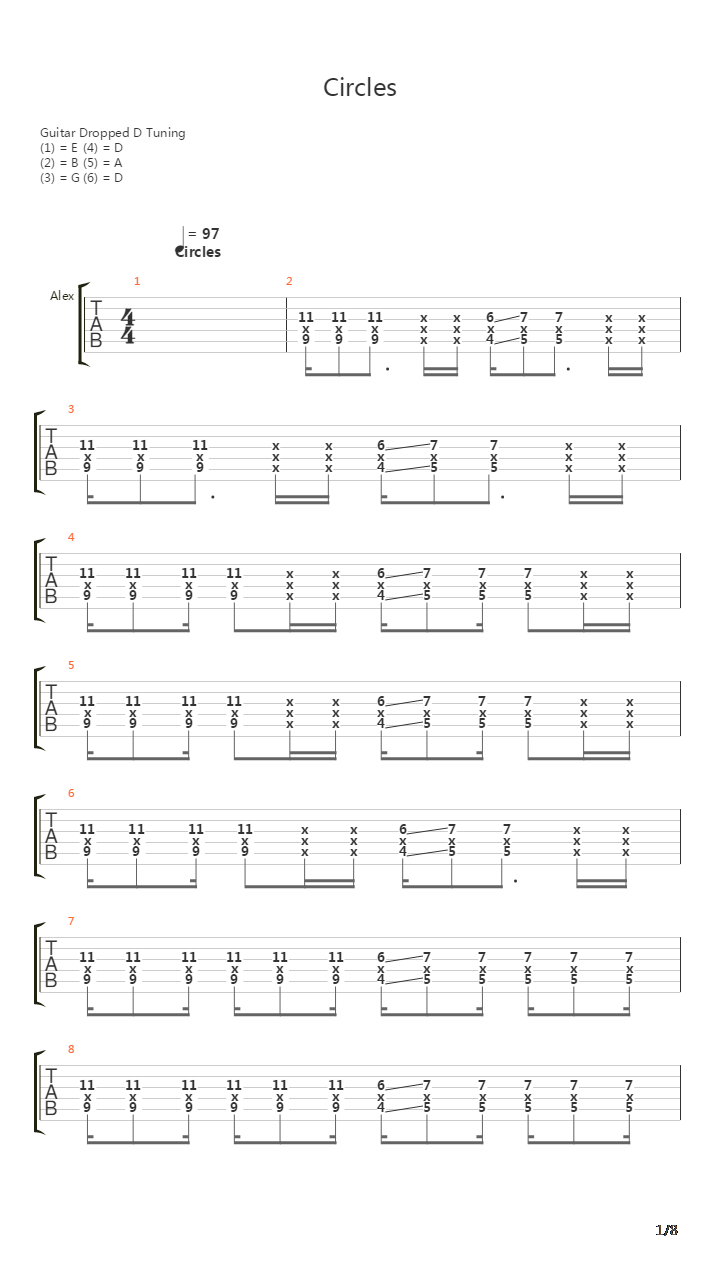 Circles吉他谱