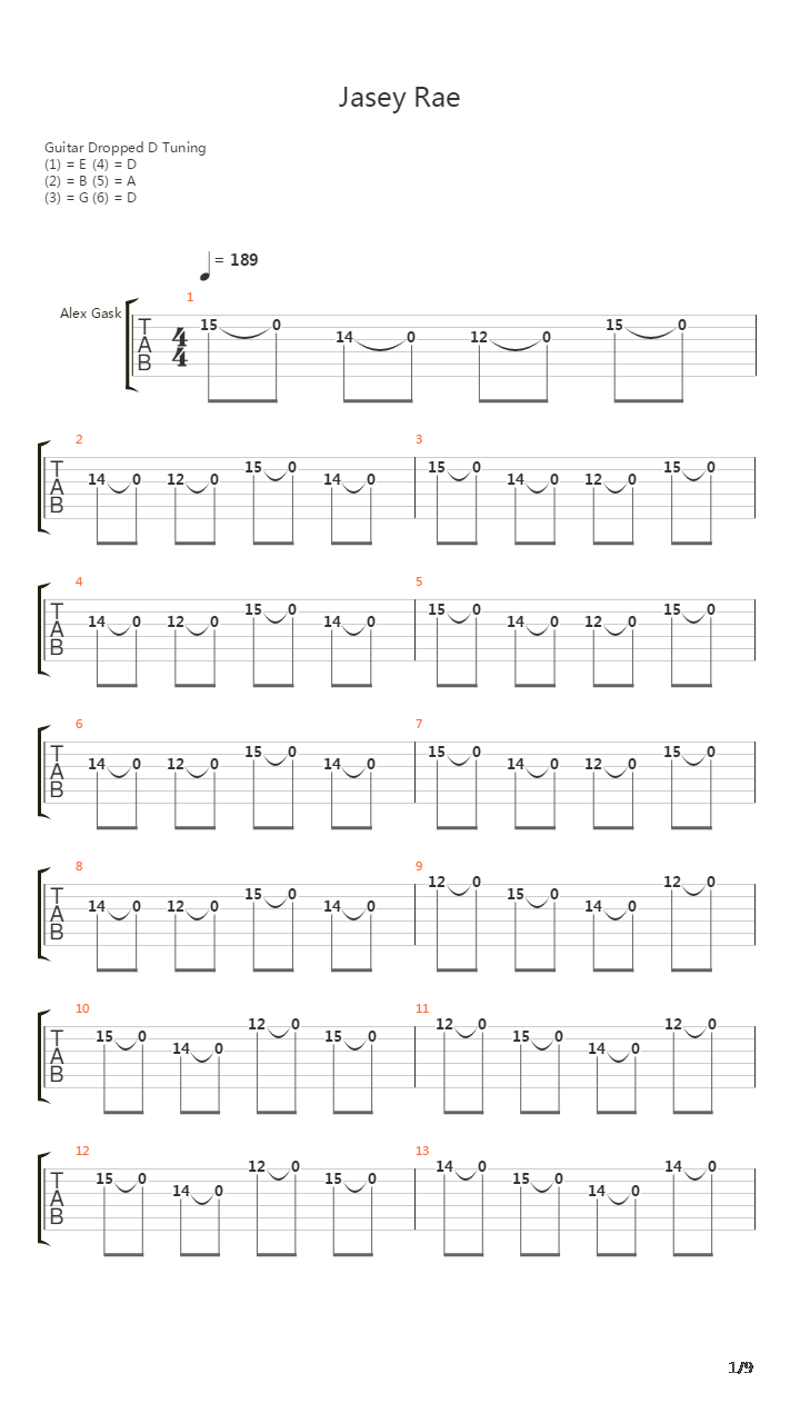 Jasey Rae吉他谱