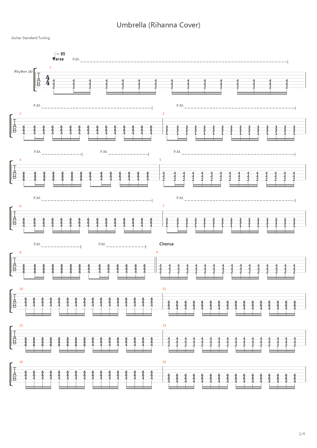 Umbrella吉他谱
