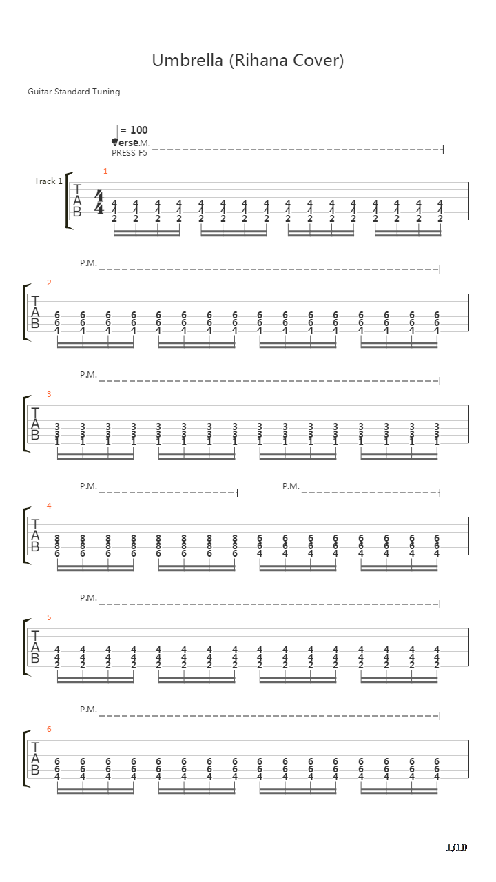 Umbrella吉他谱