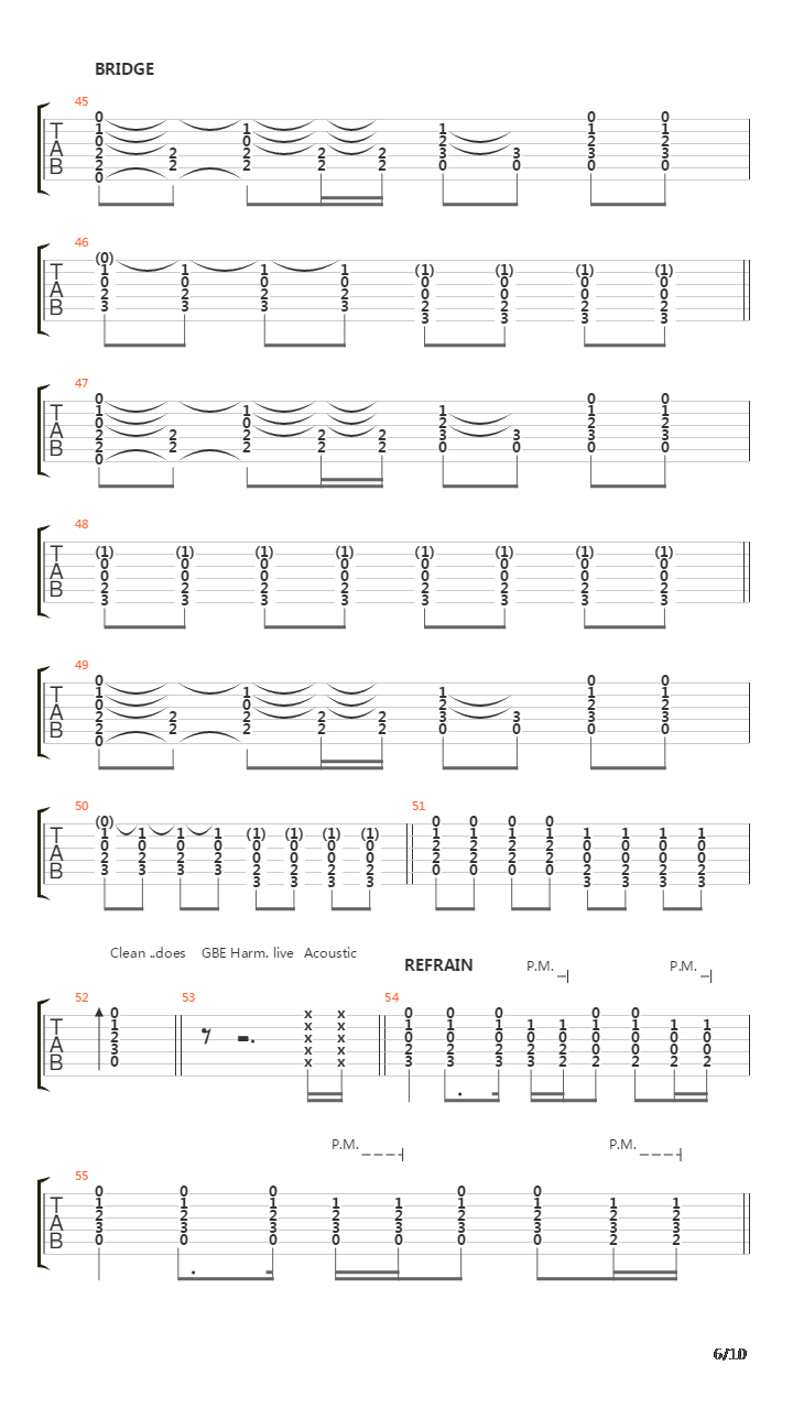 Time Stands Still吉他谱