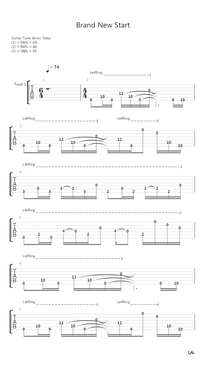 Brand New Start吉他谱
