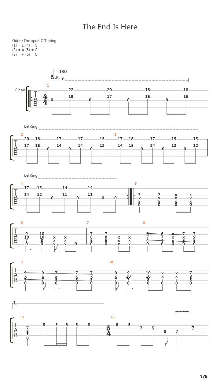 End Is Here吉他谱