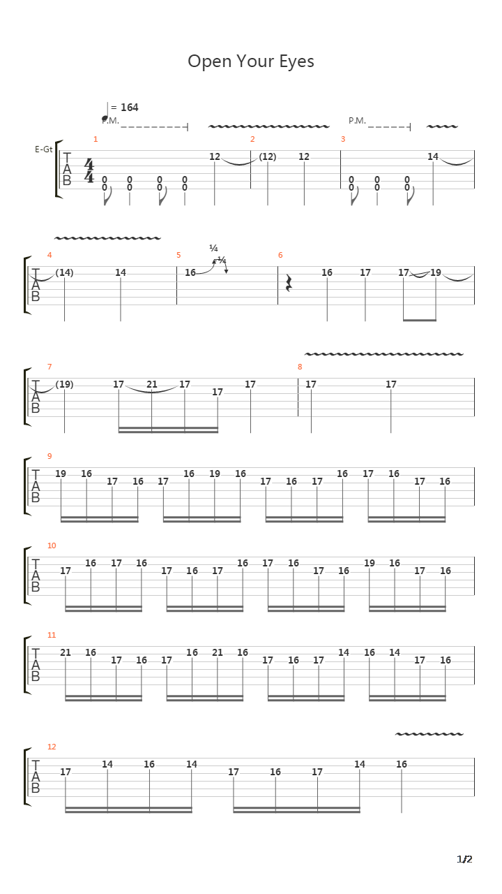 Open Your Eyes吉他谱