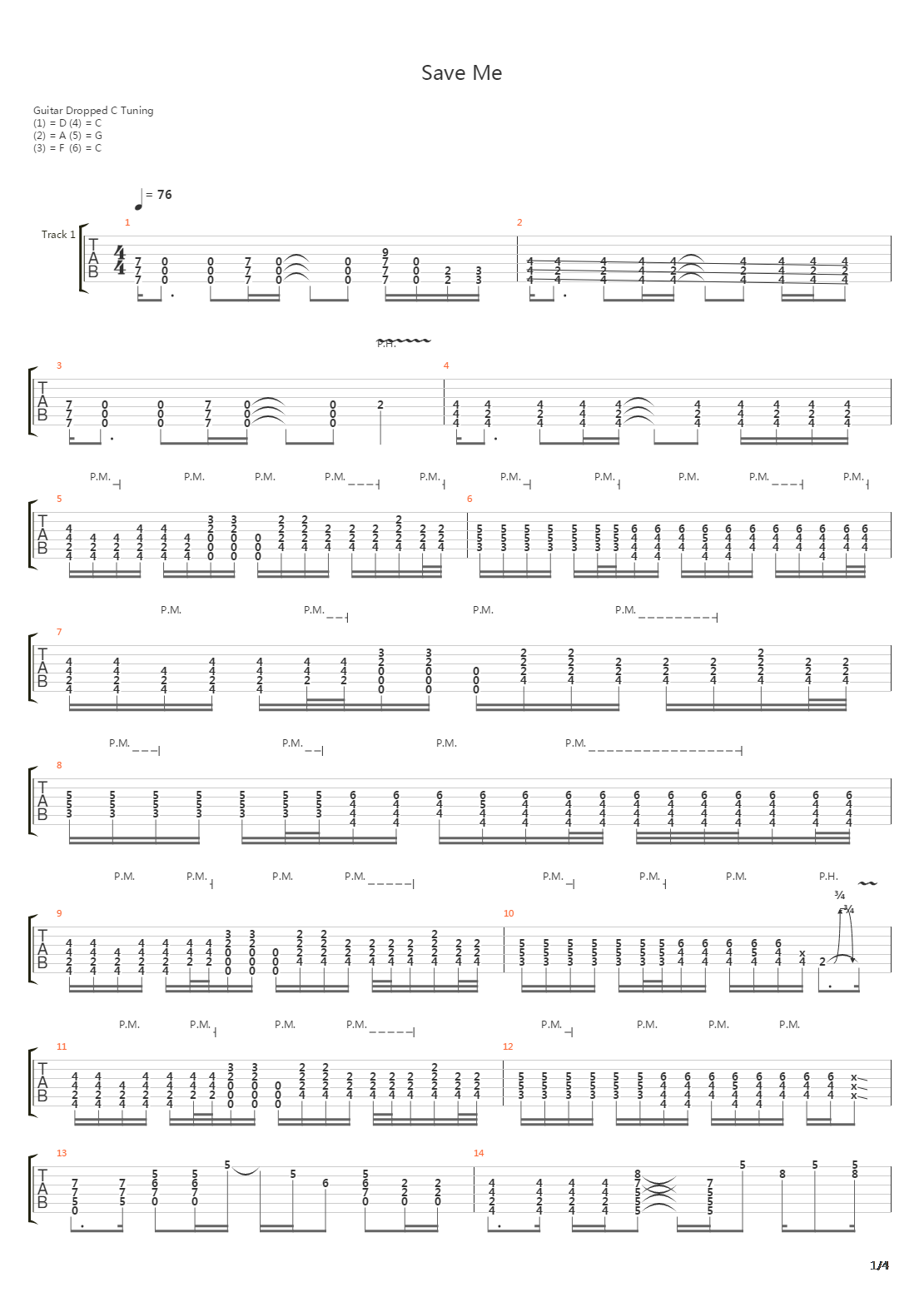 Save Me吉他谱