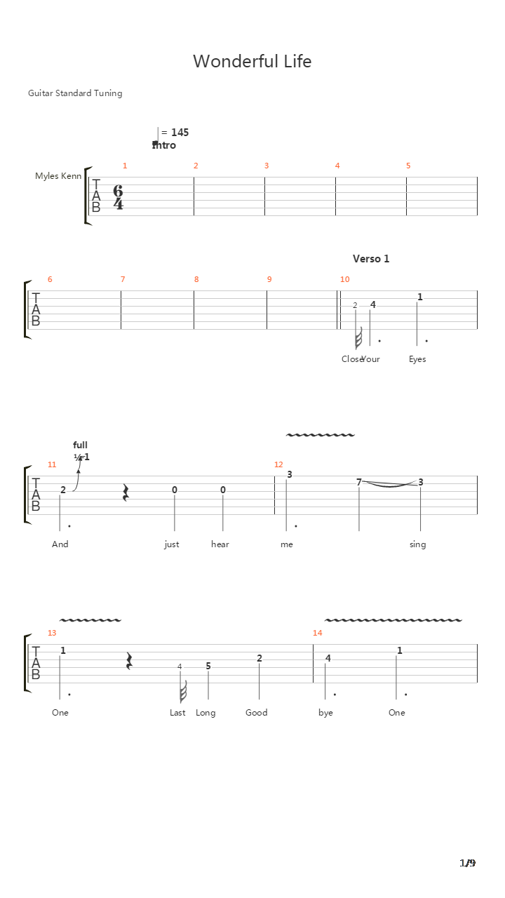 Wonderful Life吉他谱