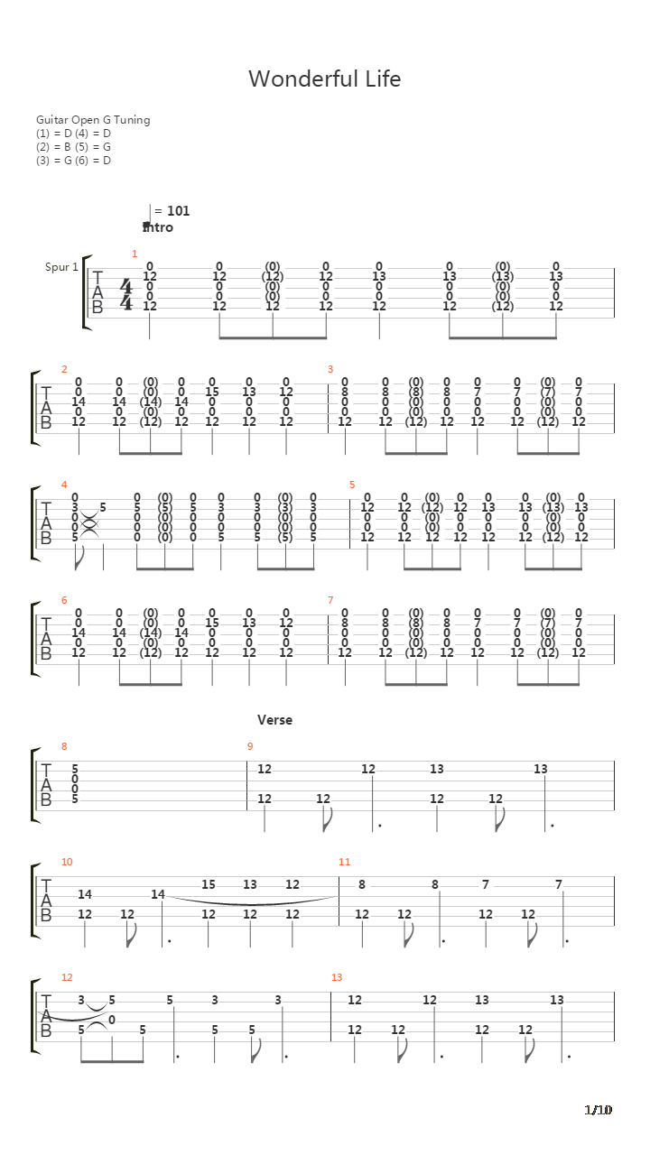 Wonderful Life吉他谱