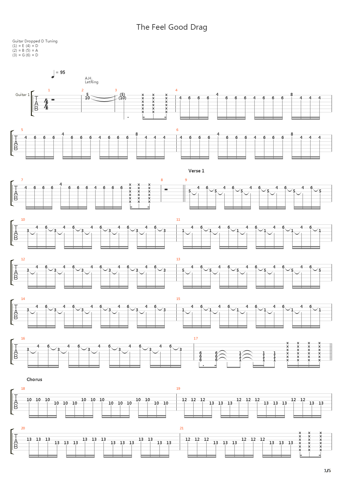 Feel Good Drag吉他谱