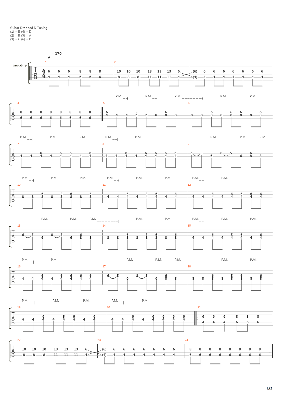 Stationary吉他谱