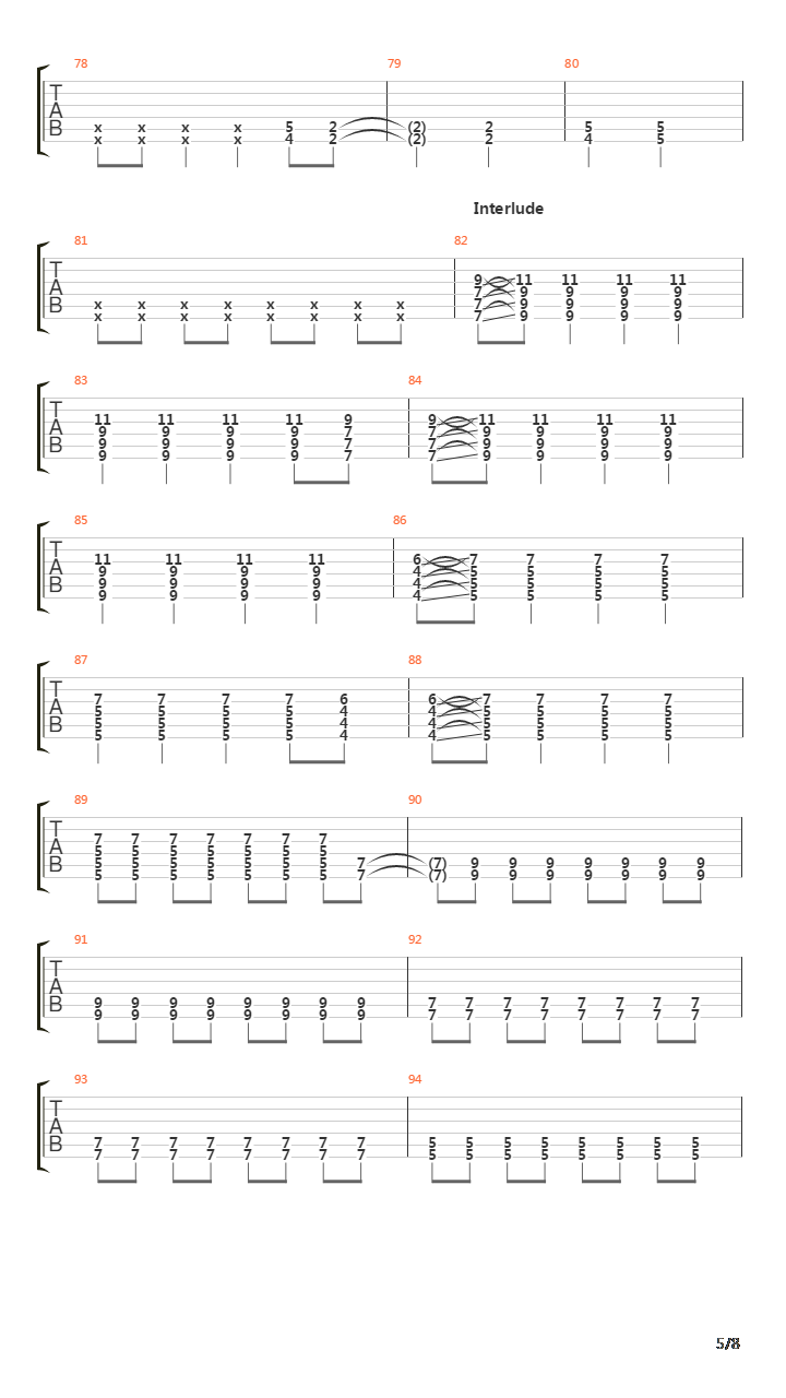 Time And Confusion吉他谱