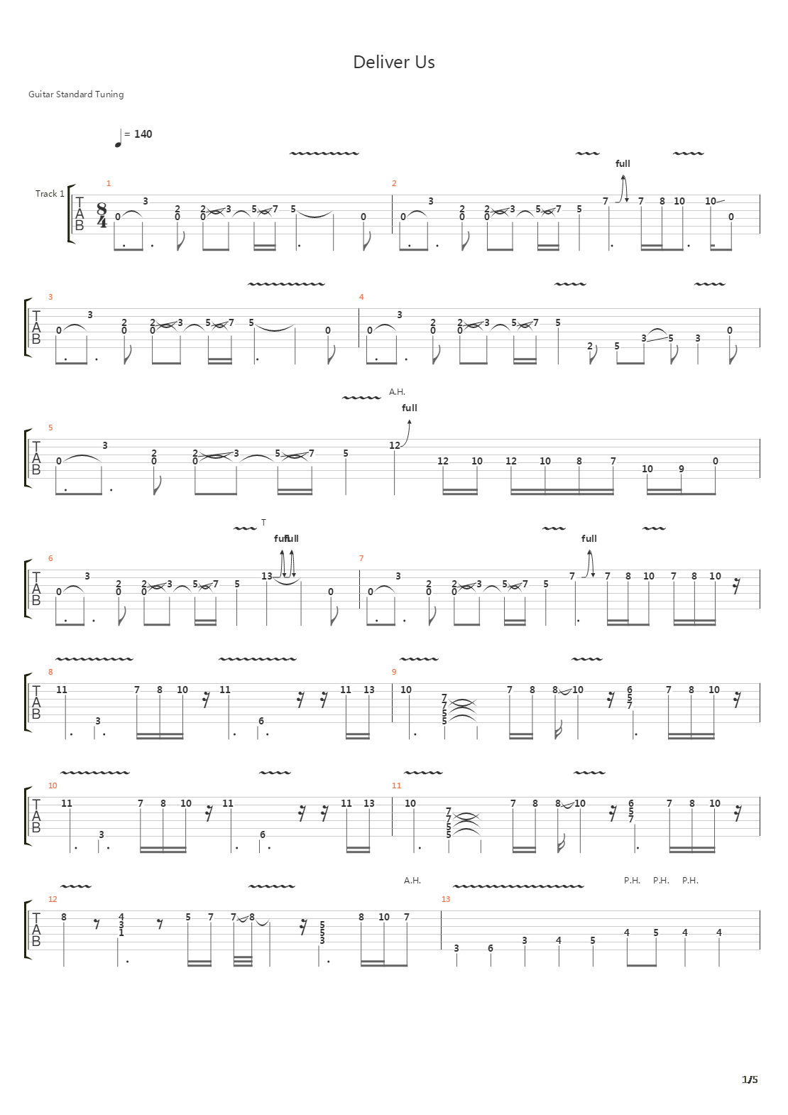 Deliver Us吉他谱