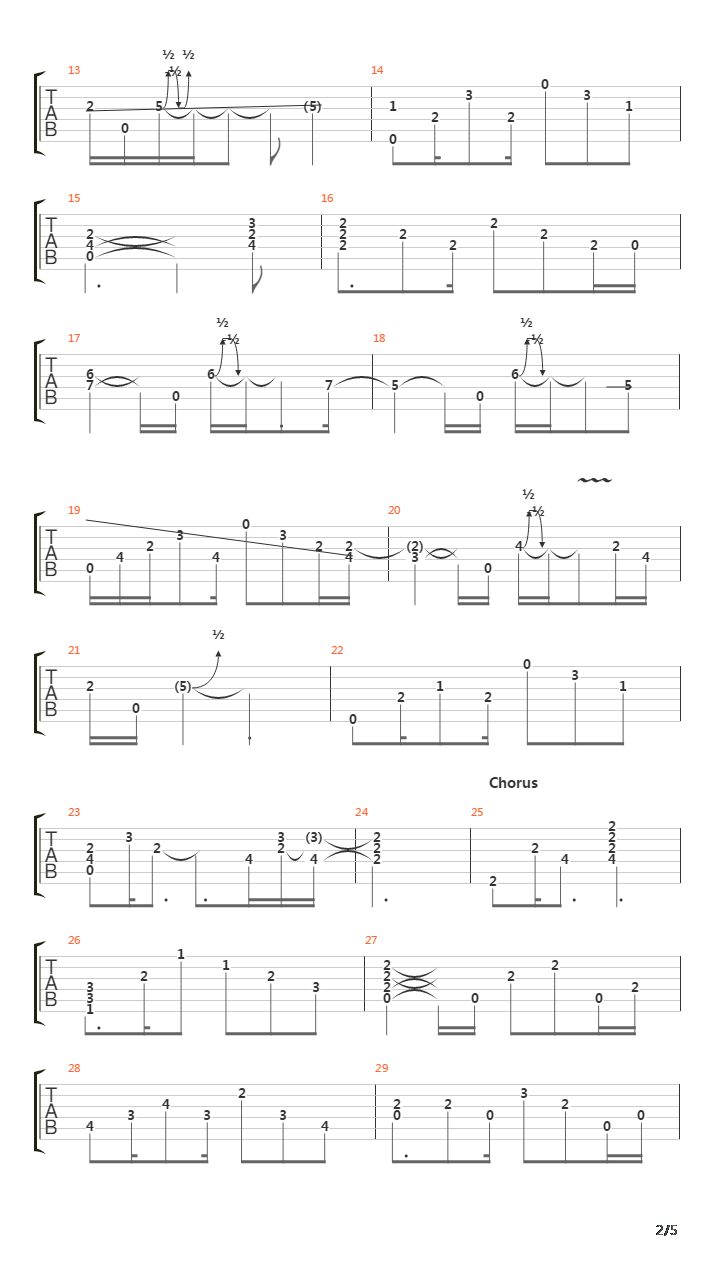 Falling Down吉他谱