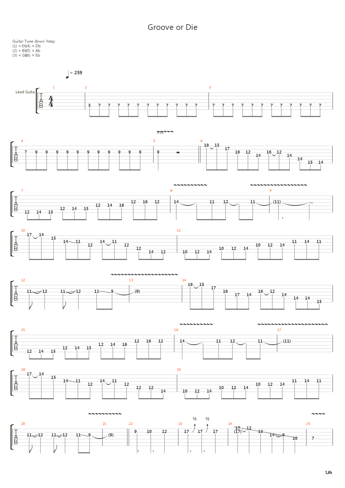 Groove Or Die吉他谱