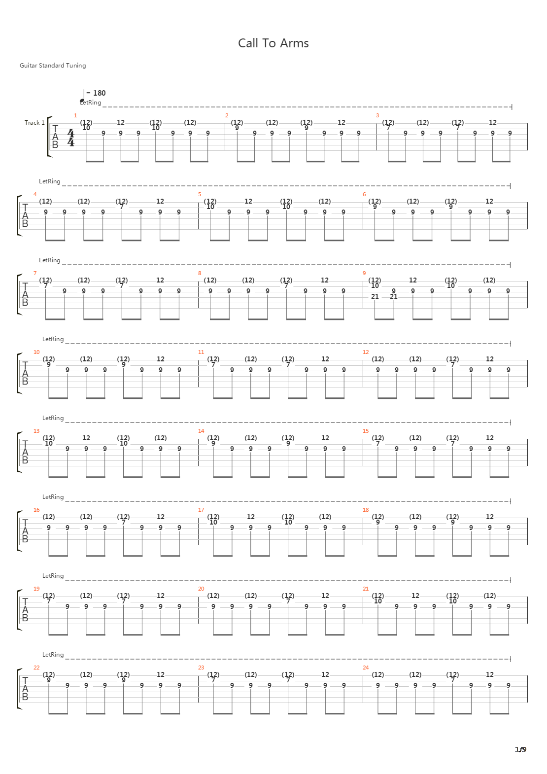 Call To Arms吉他谱