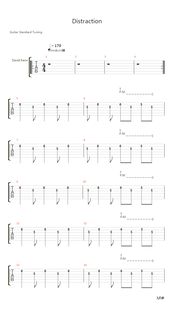 Distraction吉他谱