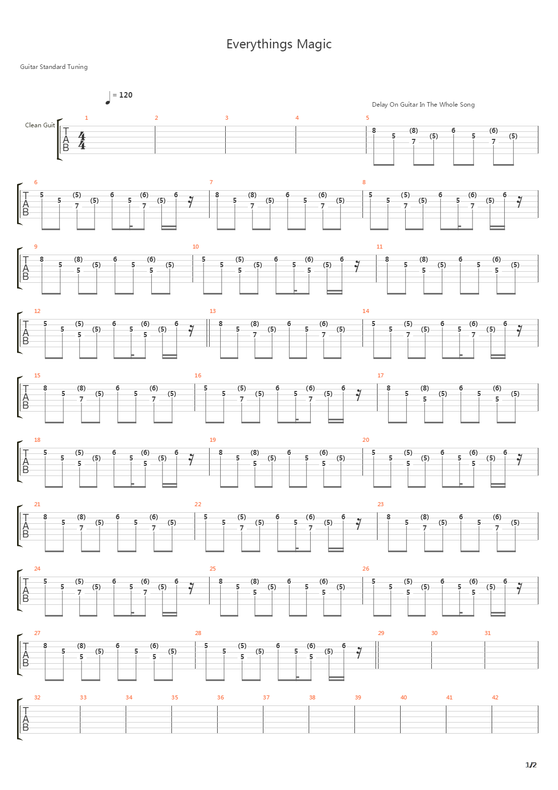 Everythings Magic吉他谱