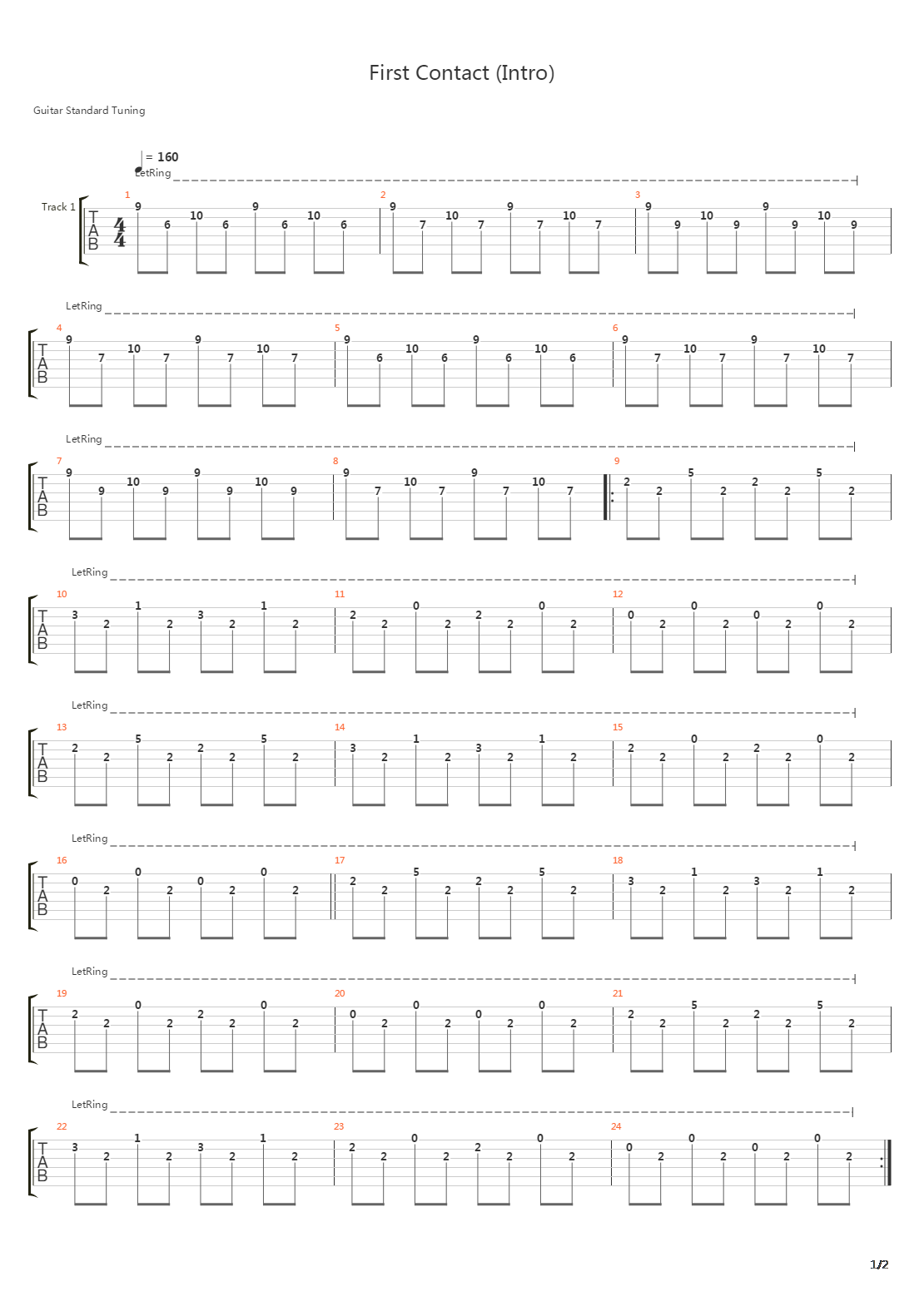 First Contact吉他谱
