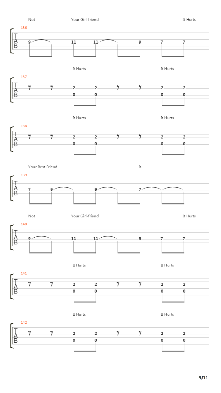 It Hurts吉他谱