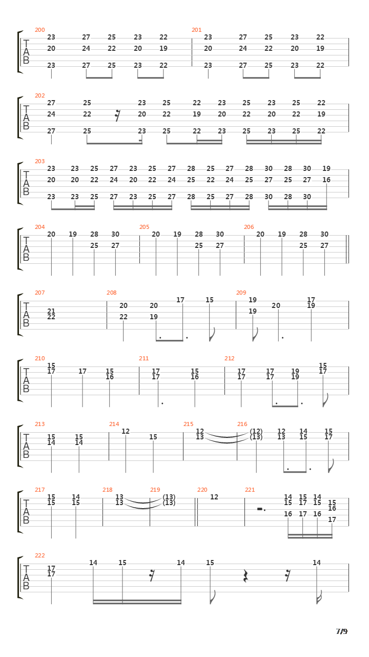 Crossing Nothing To Say吉他谱