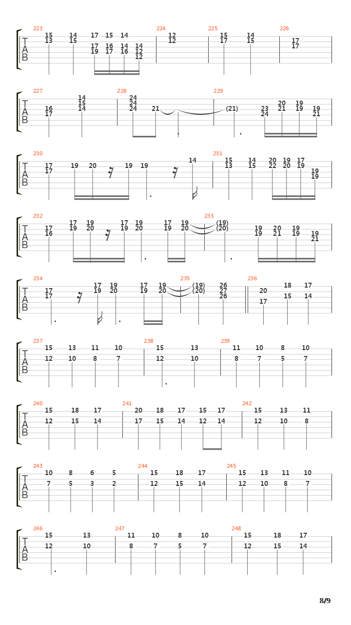 Crossing Nothing To Say吉他谱