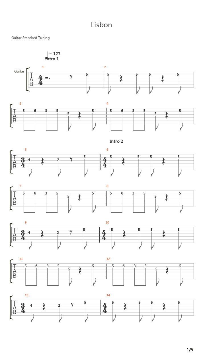 Lisbon吉他谱