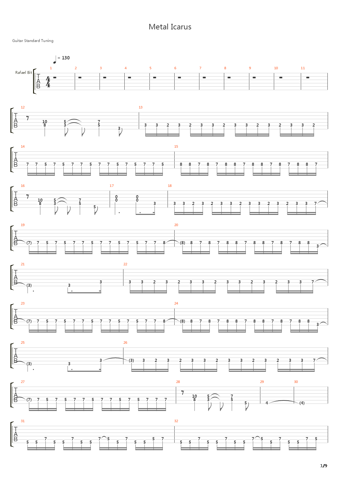 Metal Icarus吉他谱