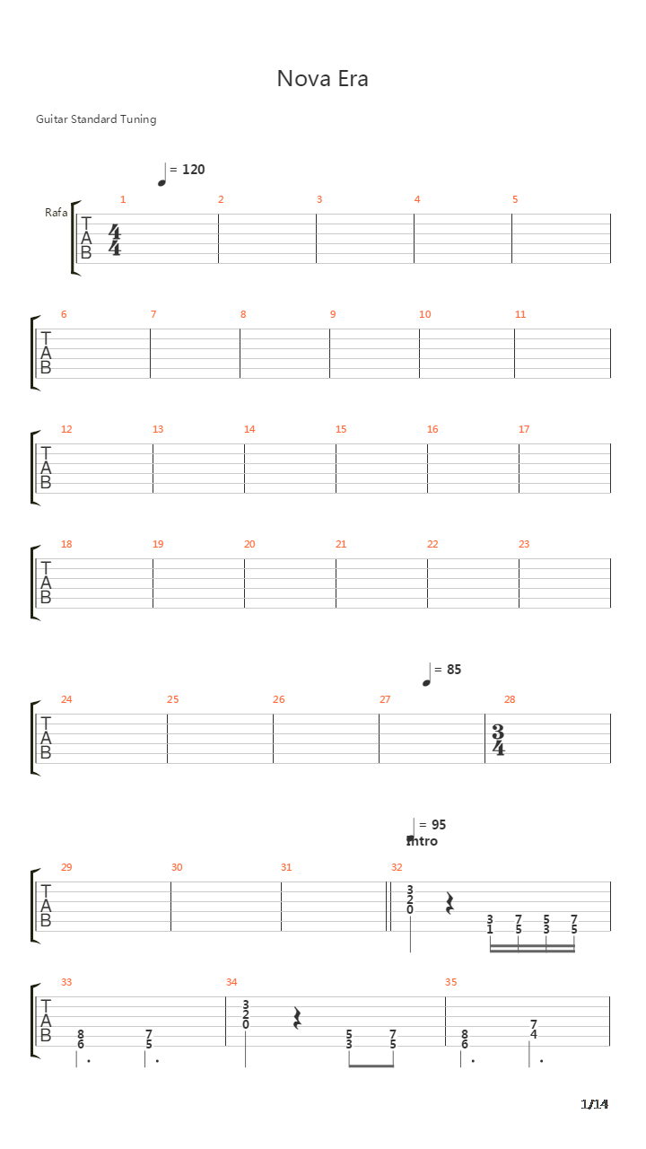 Nova Era吉他谱