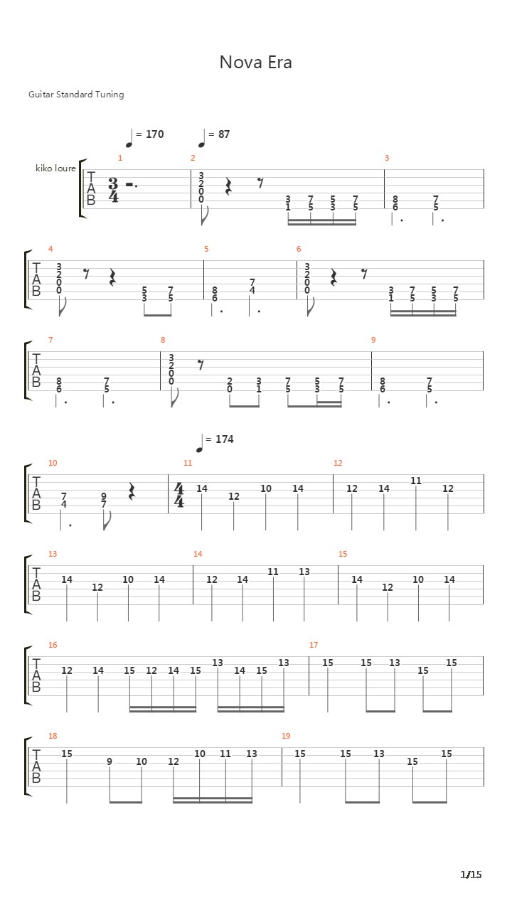 Nova Era吉他谱