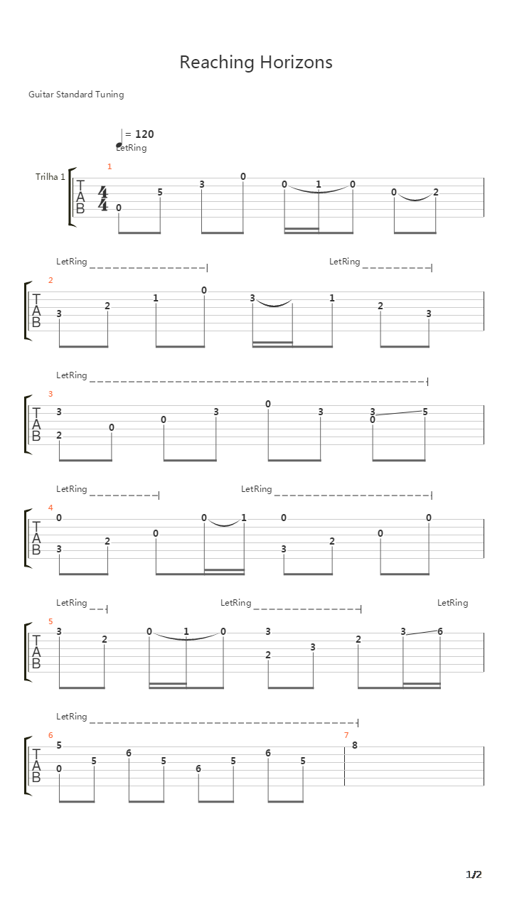 Reaching Horizons吉他谱