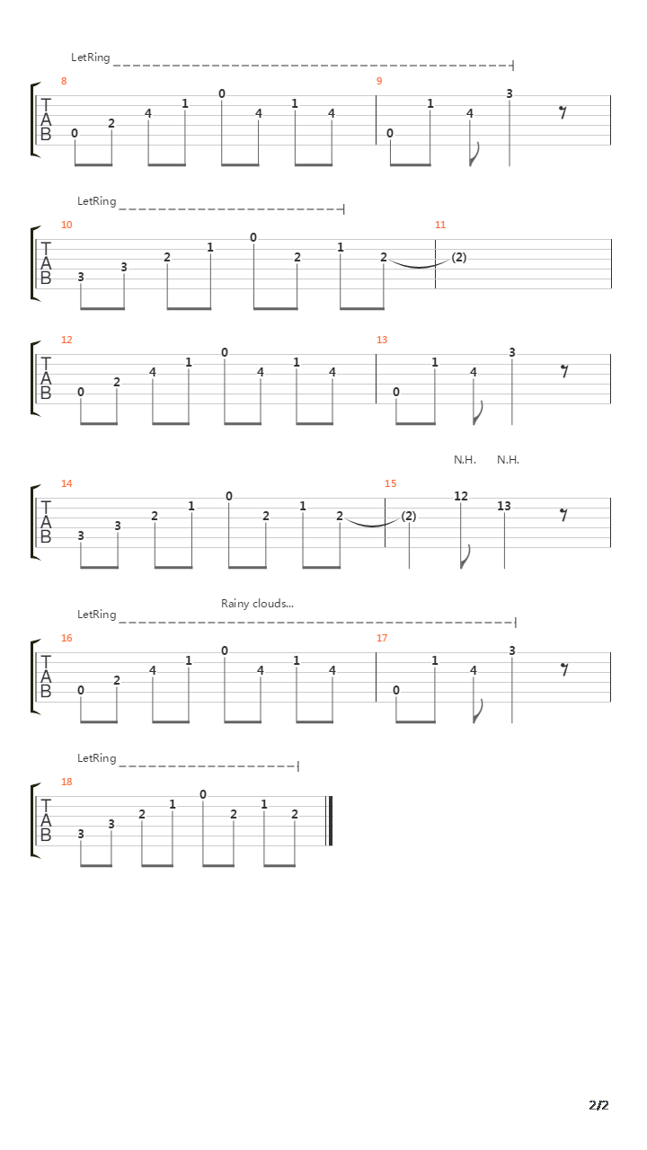 Reaching Horizons吉他谱