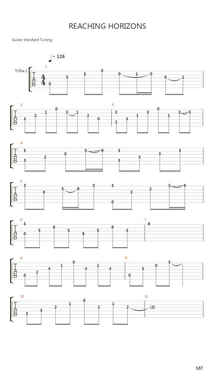 Reaching Horizons吉他谱