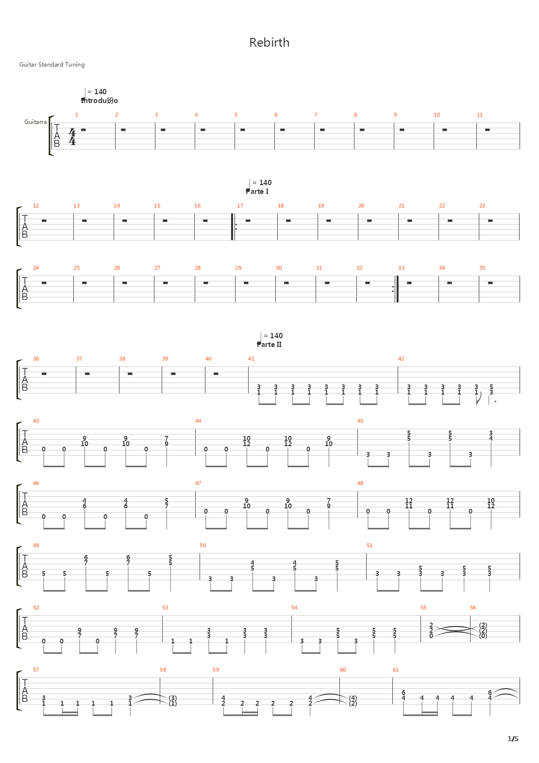Rebirth吉他谱