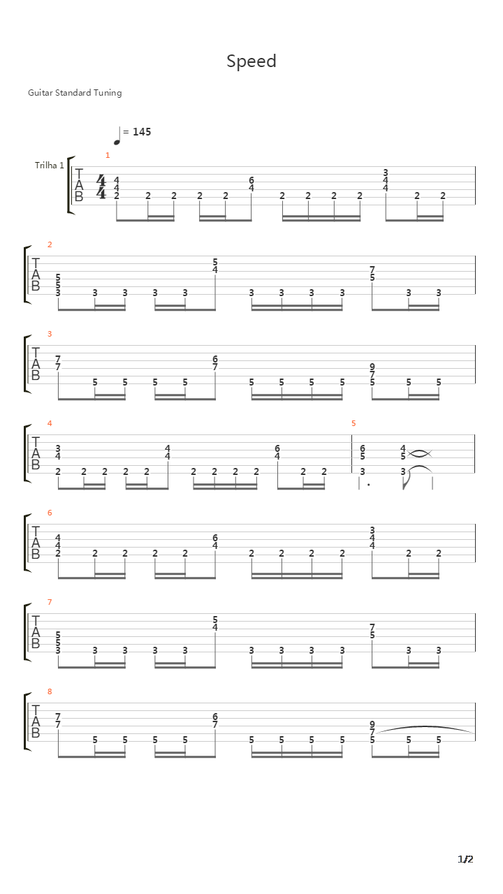 Speed吉他谱