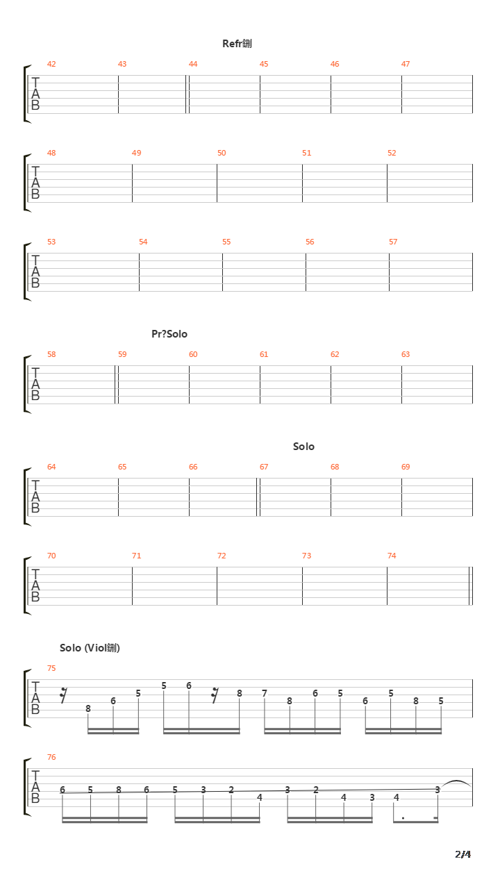 Sprouts Of Time吉他谱