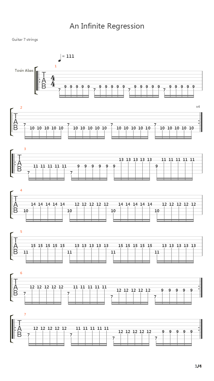 An Infinite Regression吉他谱