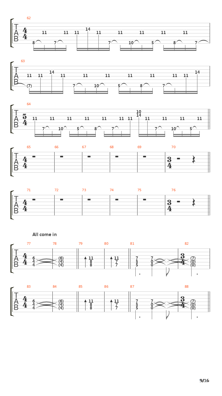 Cafo吉他谱