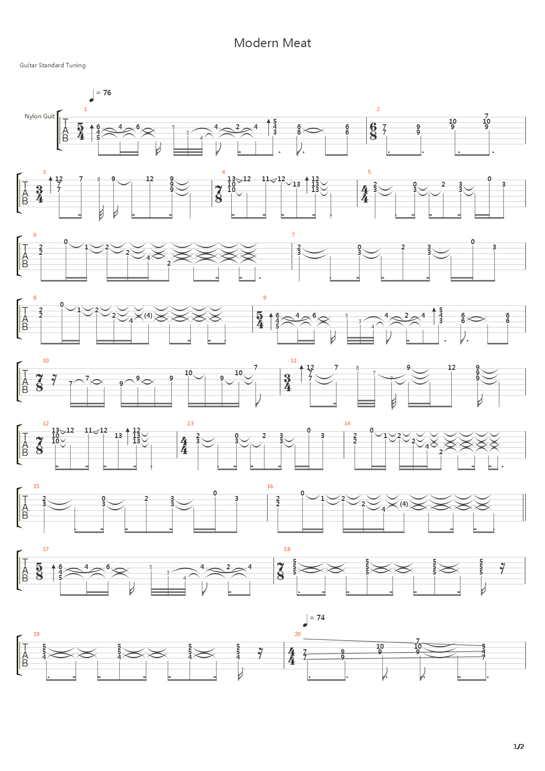 Modern Meat吉他谱