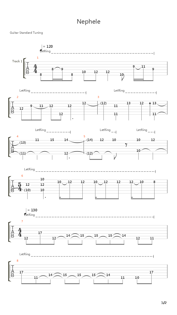 Nephele吉他谱