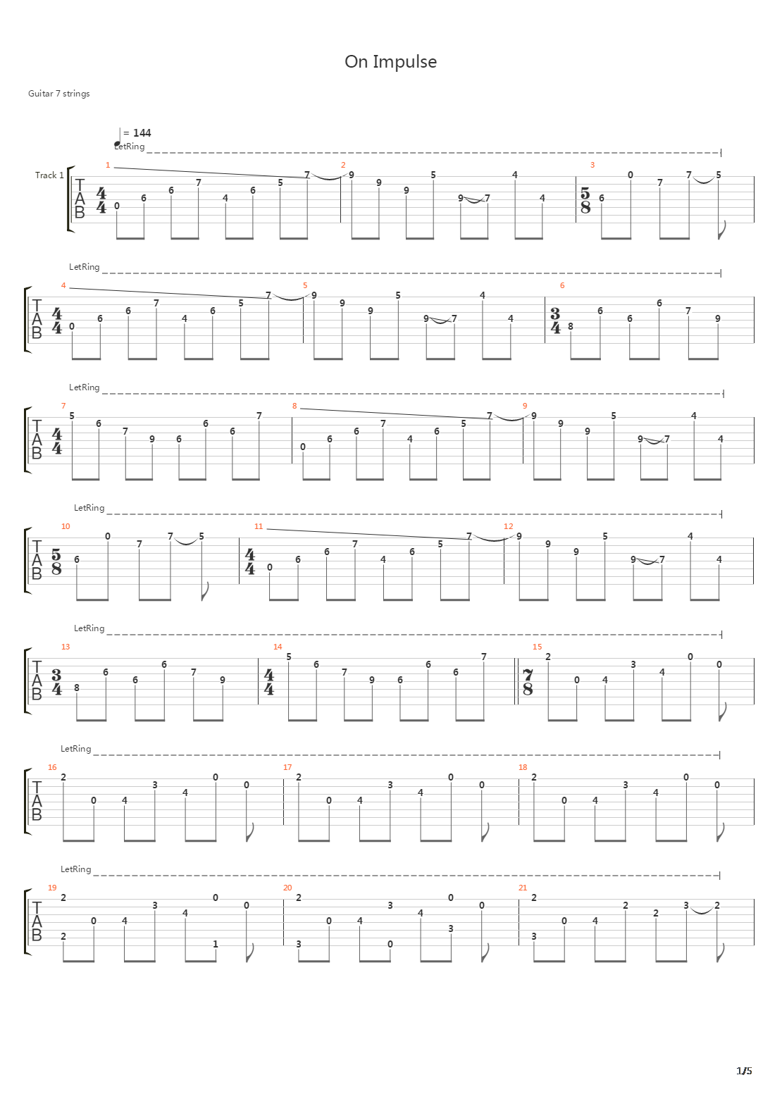 On Impulse吉他谱