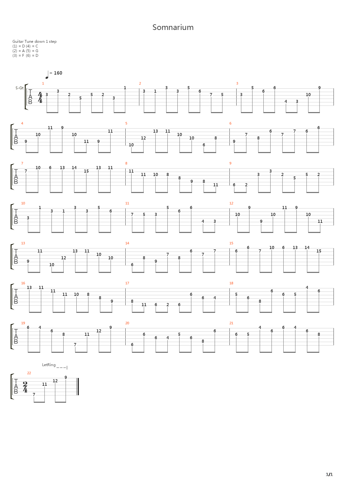 Somnarium吉他谱