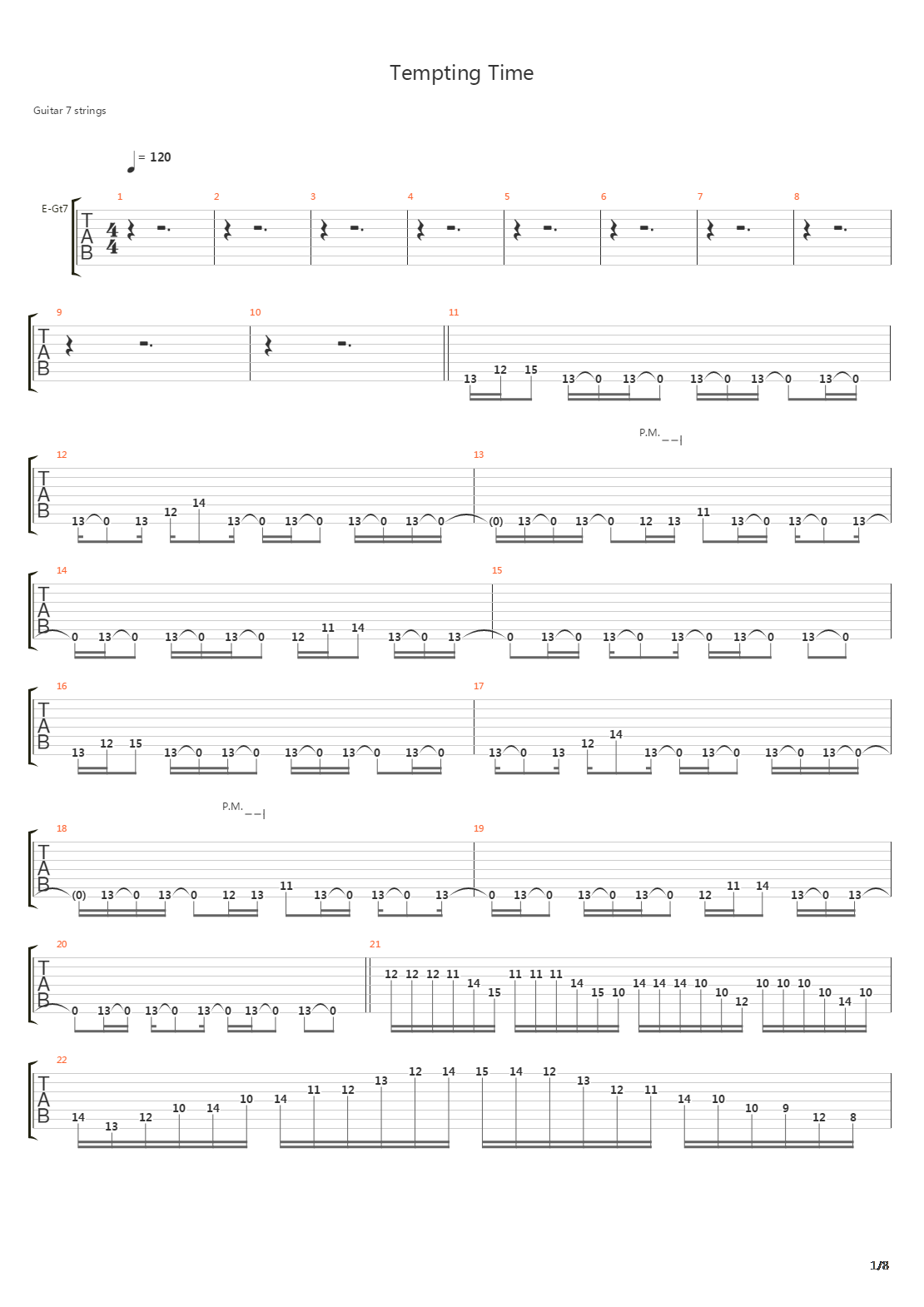 Tempting Time吉他谱