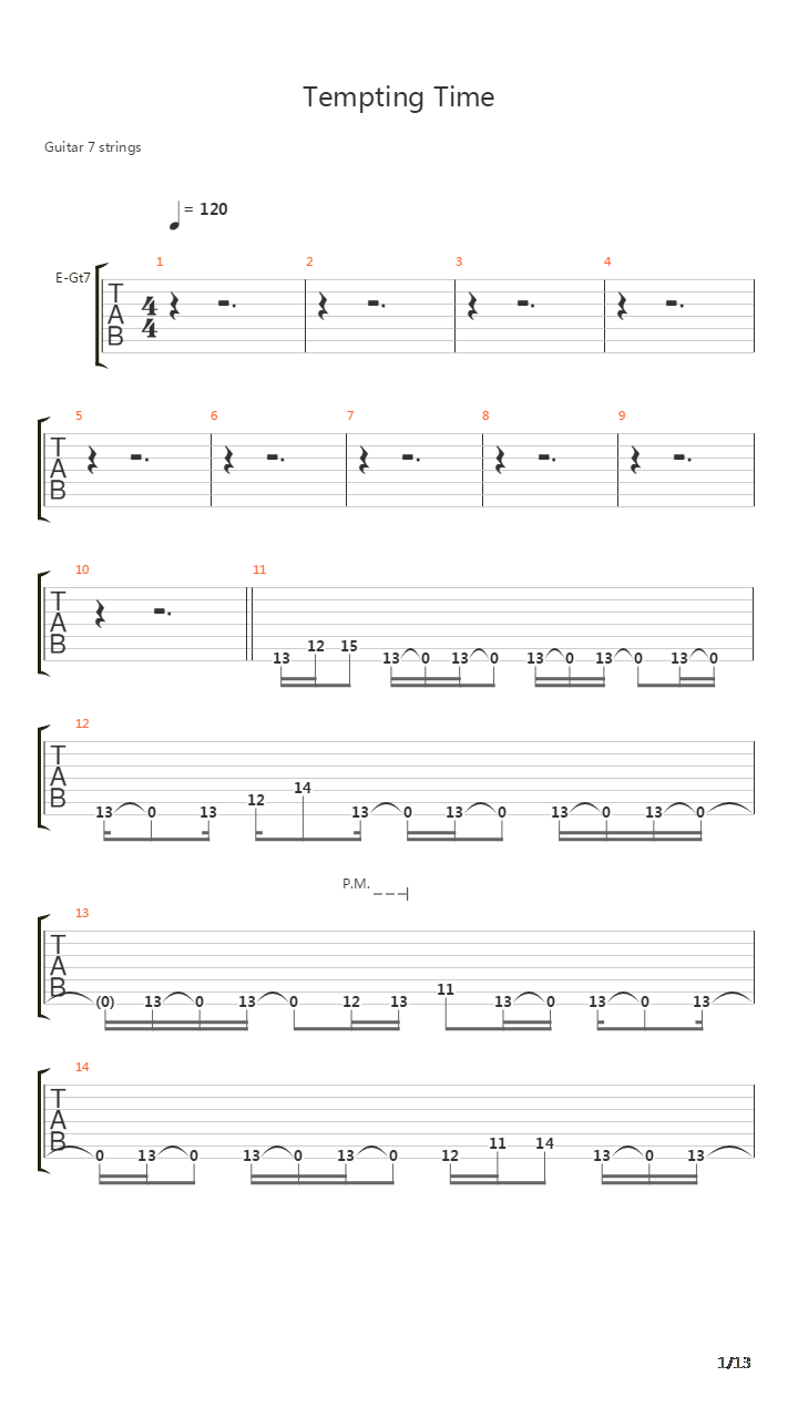 Tempting Time吉他谱